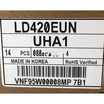 डिजिटल साइनेज वीडियो वॉल के लिए 42.0 इंच एलसीडी स्क्रीन डिस्प्ले पैनल LD420EUN-UHA1